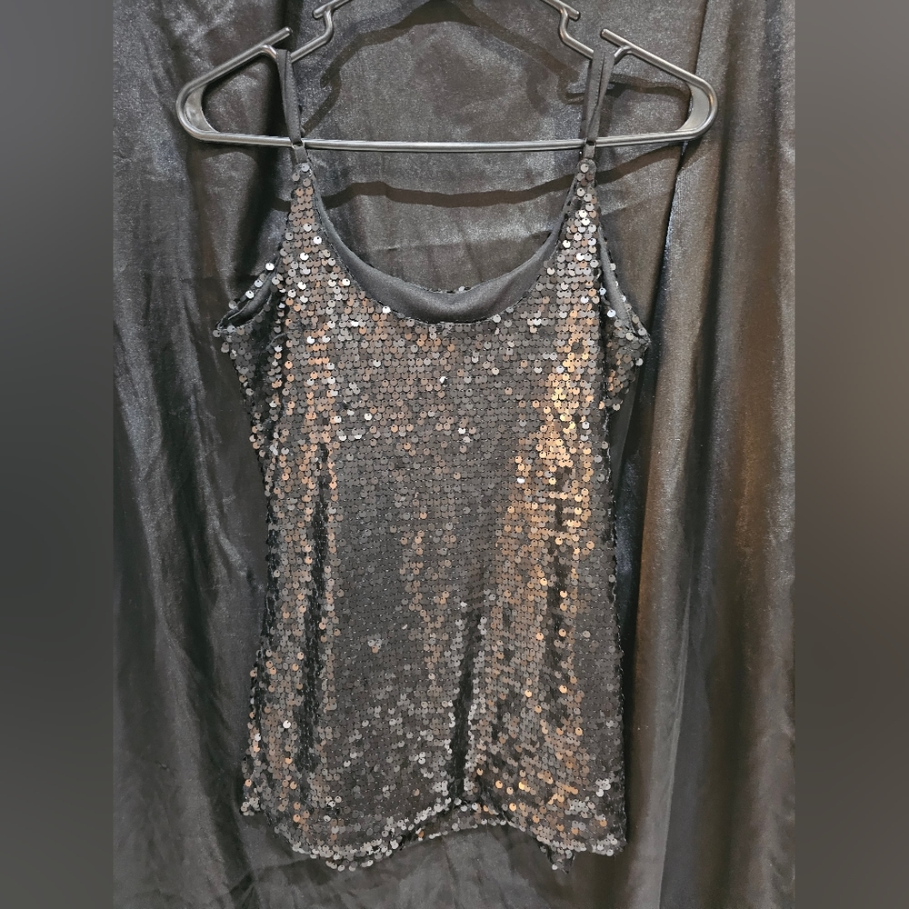 Black Sequin Top